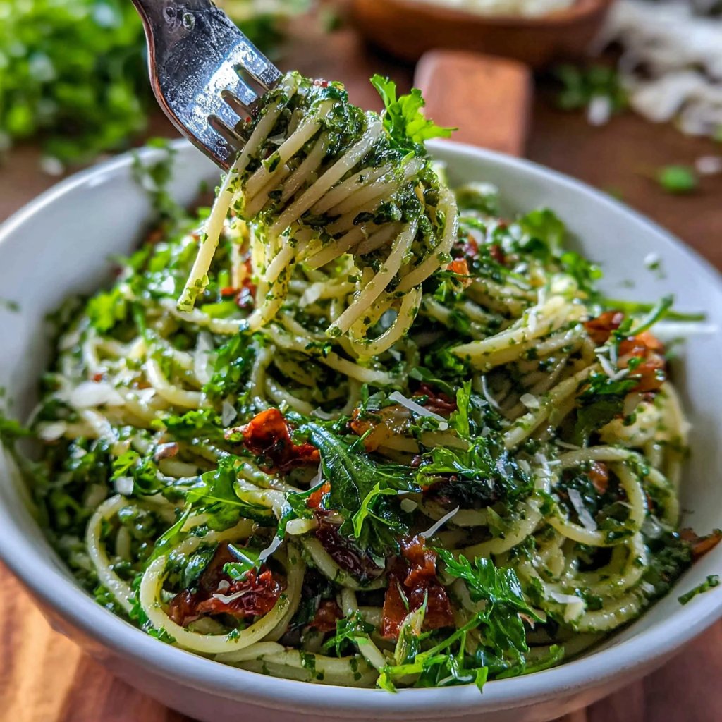 Dandelion Leaf Pesto Pasta