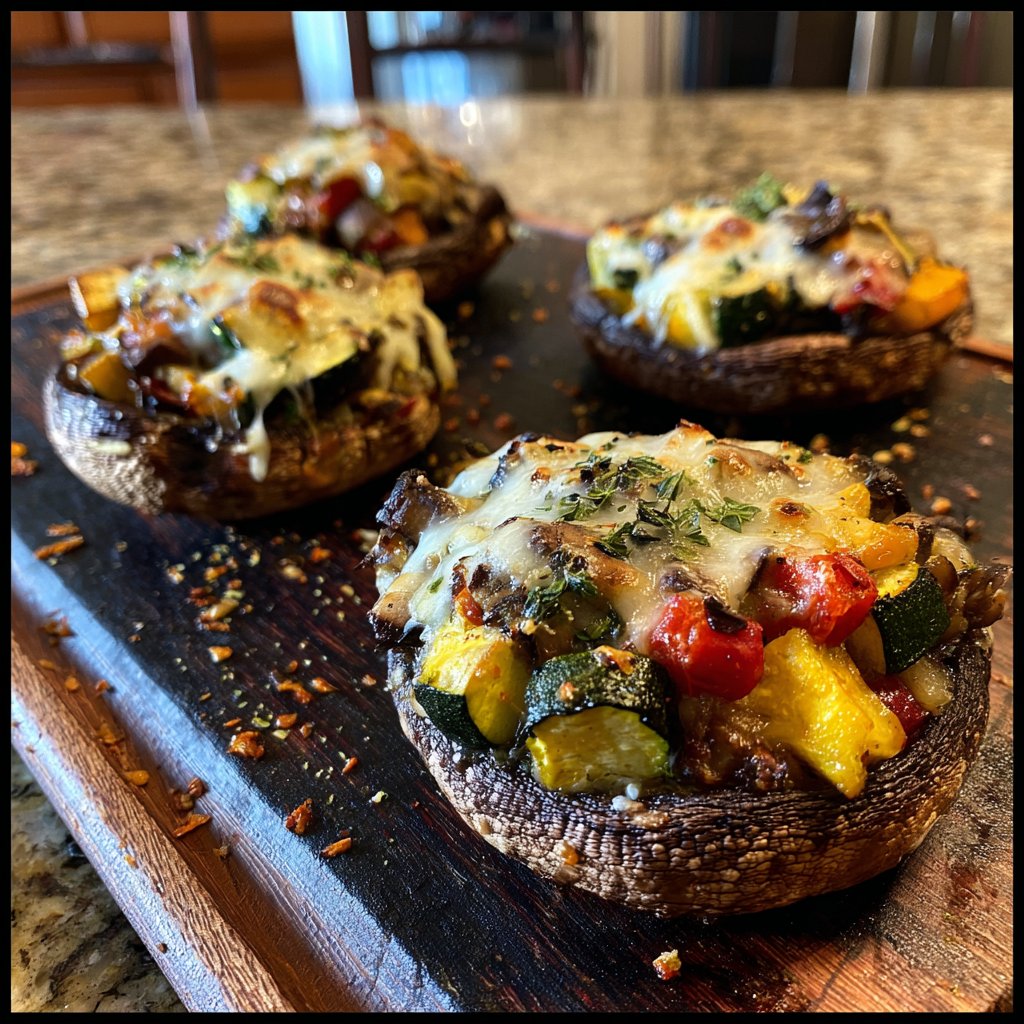 Garden Stuffed Portobello Mushrooms