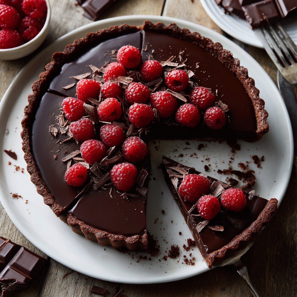 Elegant Chocolate Raspberry Tart