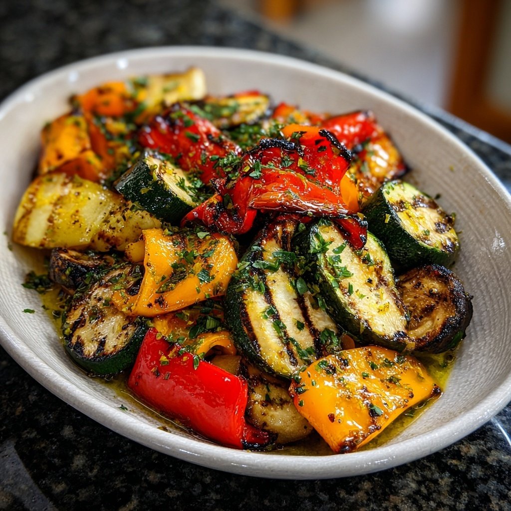 Healthy Lemon Herb Grilled Veggies